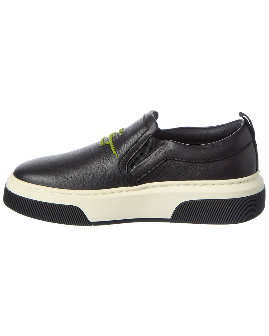 Ferragamo Leather Slip On Sneaker