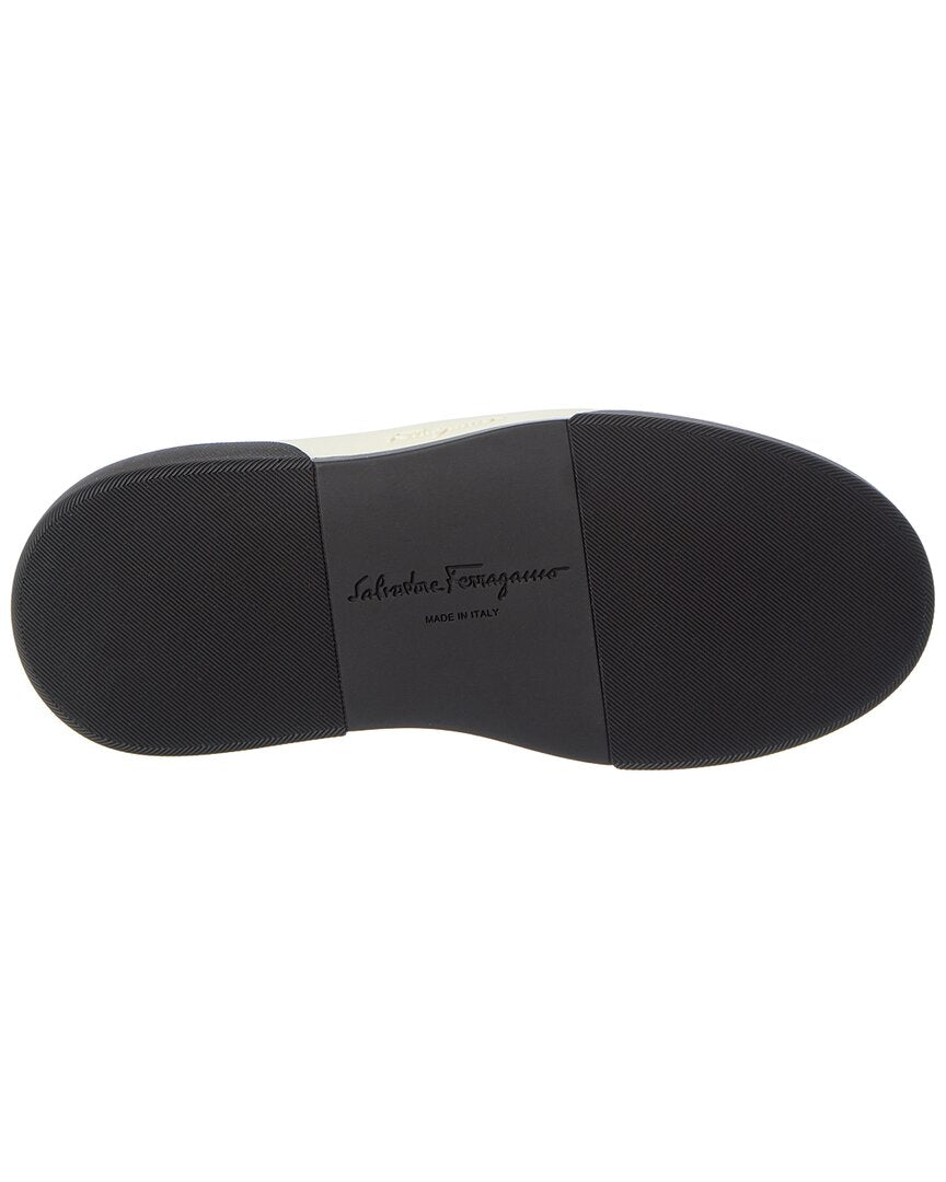 Ferragamo Leather Slip On Sneaker