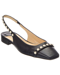 Jimmy Choo Jimmy Choo Hya 15 Leather Slingback Ballerina Flat
