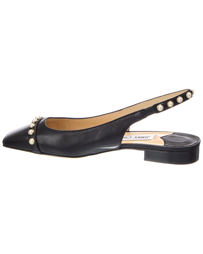Jimmy Choo Jimmy Choo Hya 15 Leather Slingback Ballerina Flat