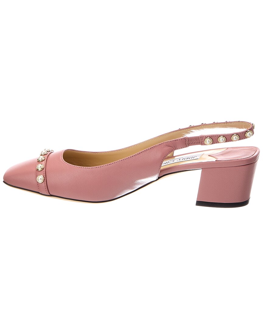 Jimmy Choo Hya 45 Leather Slingback Pump