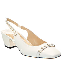 Jimmy Choo Hya 45 Leather Slingback Pump