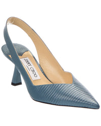 Jimmy Choo Liya 65 Lizard-Embossed Leather Slingback Pump