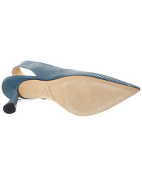 Jimmy Choo Liya 65 Lizard-Embossed Leather Slingback Pump