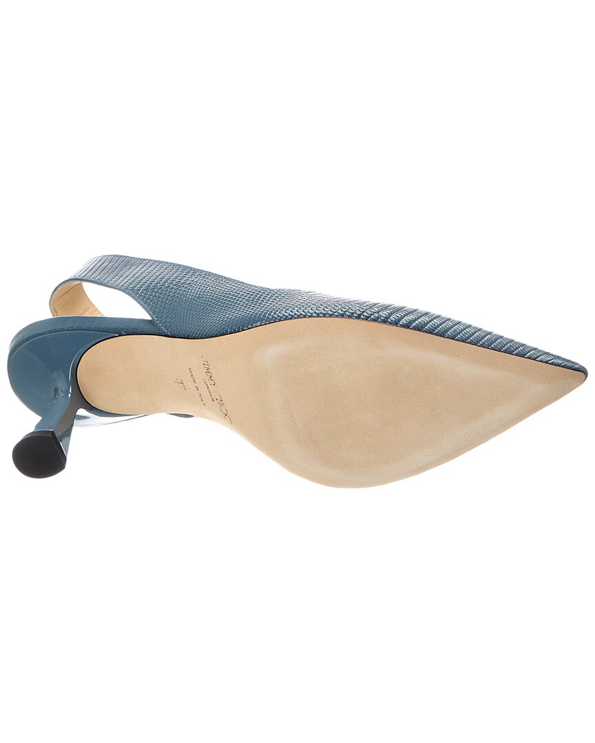 Jimmy Choo Liya 65 Lizard-Embossed Leather Slingback Pump