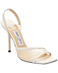 Jimmy Choo Jimmy Choo Sutton 100 Mesh & Leather Slingback Sandal