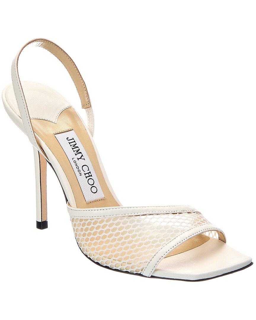 Jimmy Choo Jimmy Choo Sutton 100 Mesh & Leather Slingback Sandal