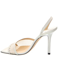 Jimmy Choo Jimmy Choo Sutton 100 Mesh & Leather Slingback Sandal