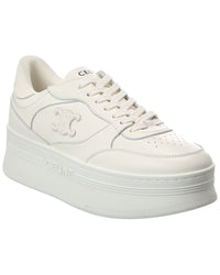 CELINE Celine Triomphe Leather Wedge Sneaker