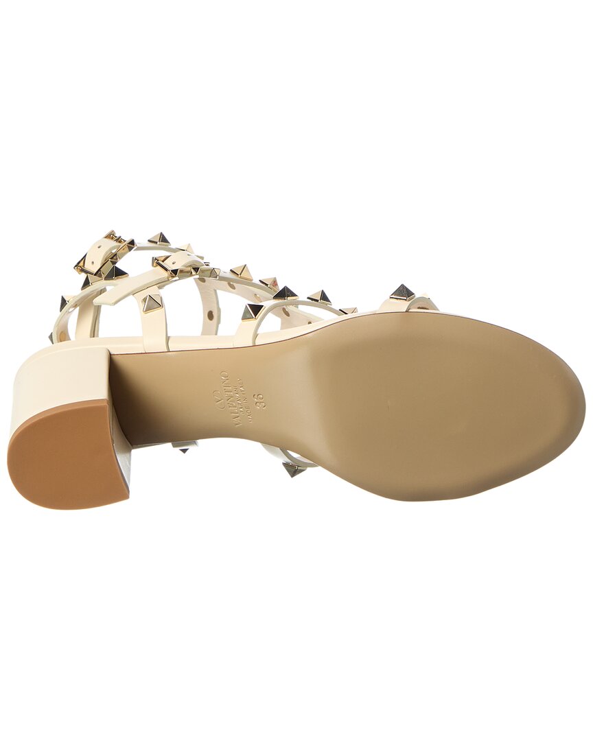 Valentino Valentino Rockstud Caged 50 Leather Ankle Strap Sandal