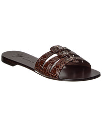 Giuseppe Zanotti Giuseppe Zanotti Anuvorock Croc-Embossed Leather Sandal
