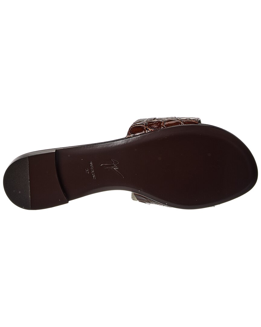 Giuseppe Zanotti Giuseppe Zanotti Anuvorock Croc-Embossed Leather Sandal