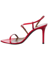Giuseppe Zanotti Clandestino 90 Snake-Embossed Leather Sandal