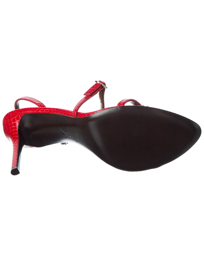 Giuseppe Zanotti Clandestino 90 Snake-Embossed Leather Sandal