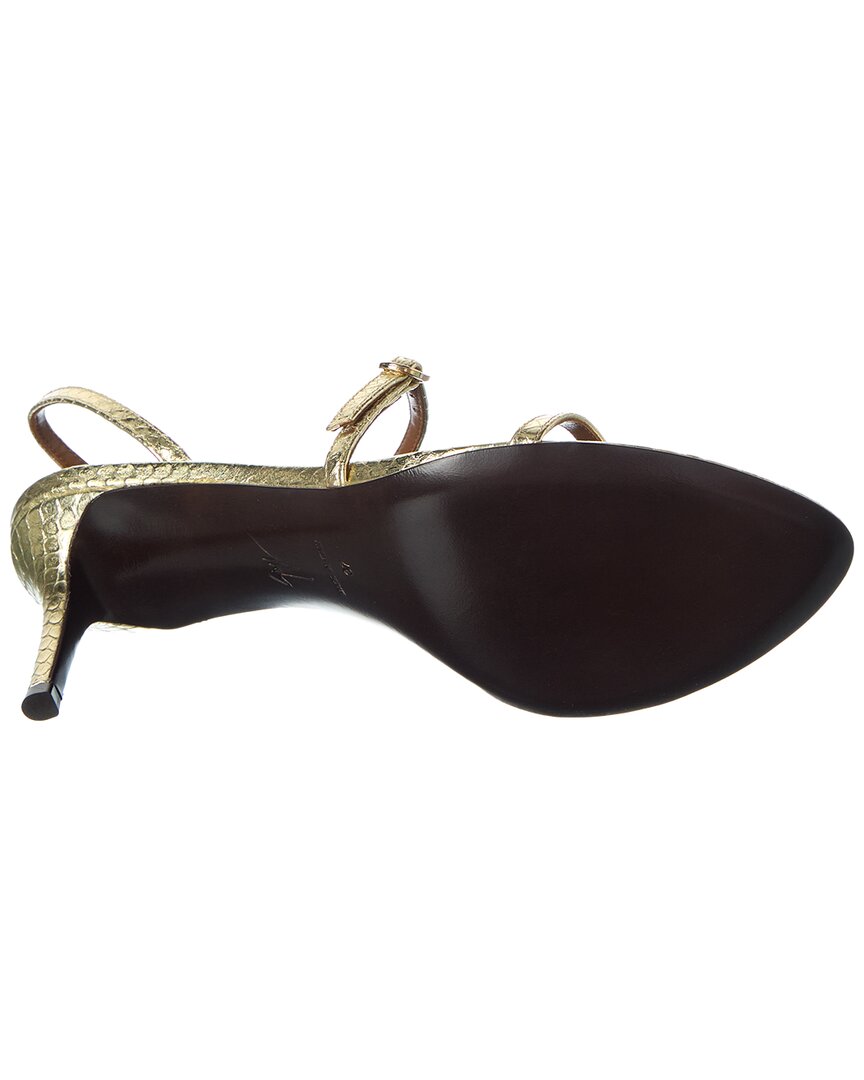 Giuseppe Zanotti Clandestino 70 Snake-Embossed Leather Sandal