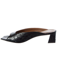 Giuseppe Zanotti Mya 45 Croc-Embossed Leather Sandal