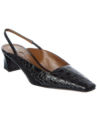Giuseppe Zanotti Brenda 45 Croc-Embossed Leather Slingback Pump
