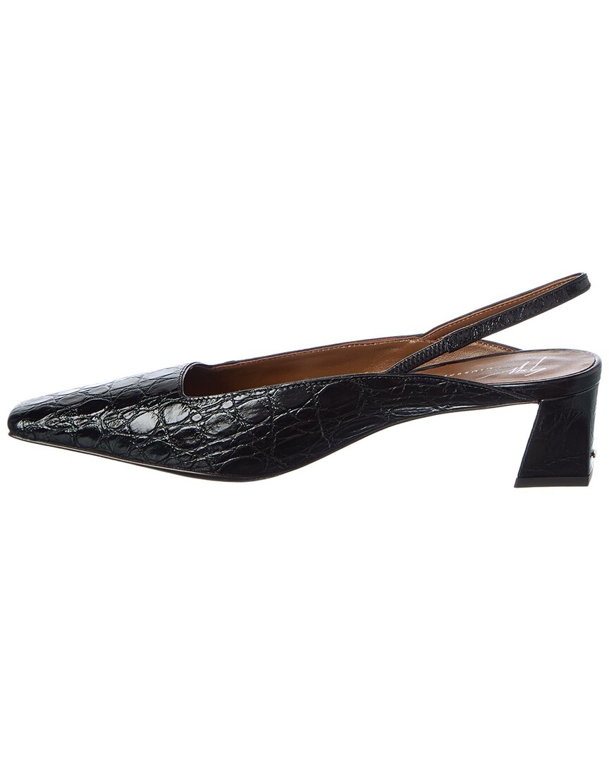 Giuseppe Zanotti Brenda 45 Croc-Embossed Leather Slingback Pump