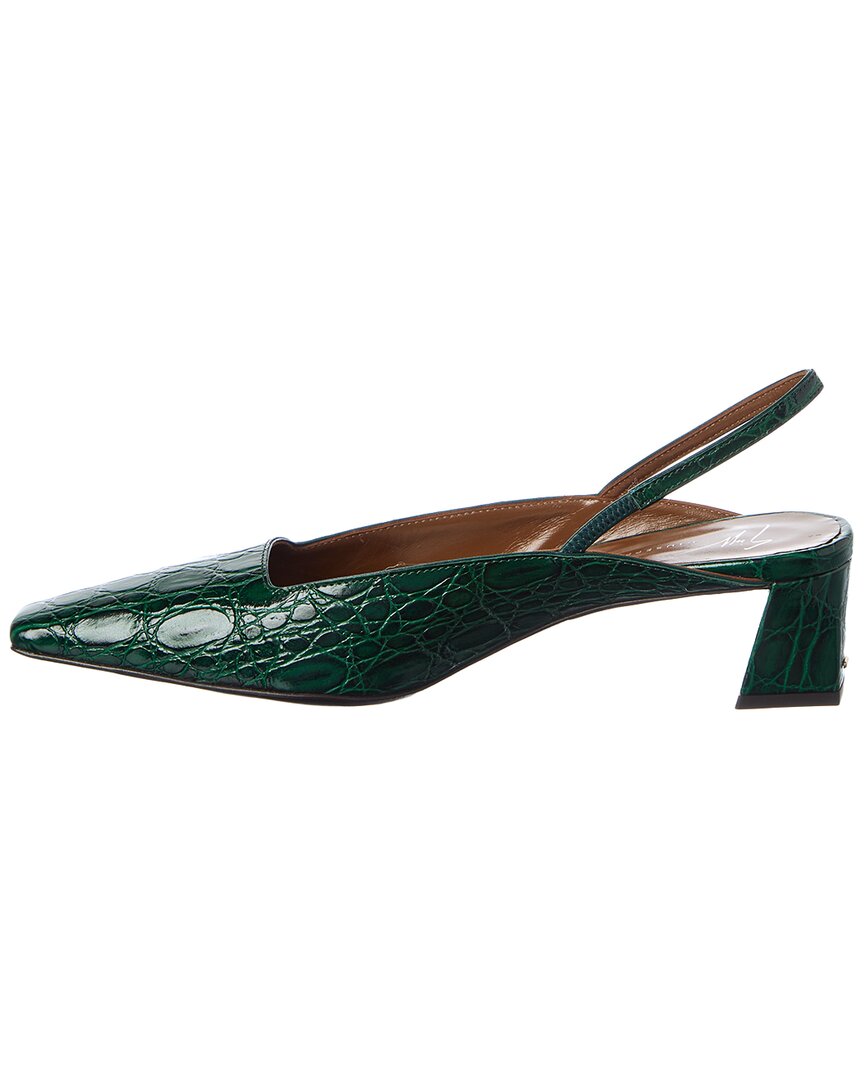 Giuseppe Zanotti Brenda 45 Croc-Embossed Leather Slingback Pump