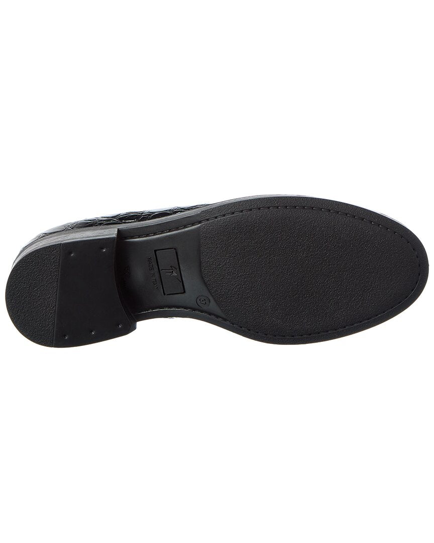 Giuseppe Zanotti Lidia 20 Croc-Embossed Leather Loafer