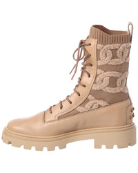 TOD's Tod’S Knit & Leather Boot