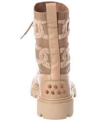 TOD's Tod’S Knit & Leather Boot