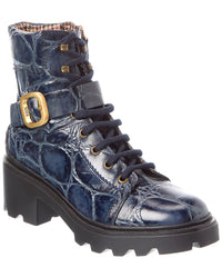 TOD's Tod’S Croc-Embossed Leather Boot