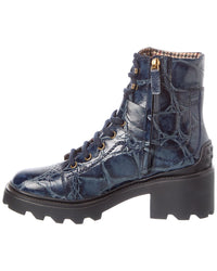 TOD's Tod’S Croc-Embossed Leather Boot