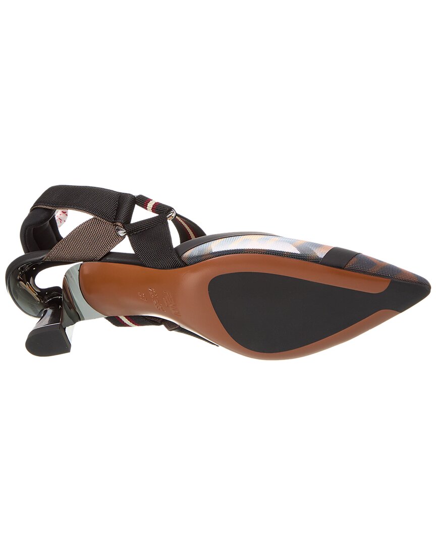 Fendi Colibri Mesh Slingback Pump
