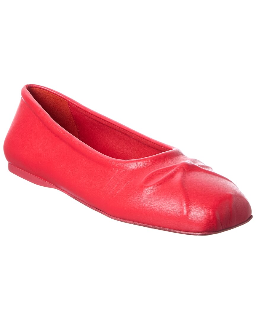 Marni Marni Bow Leather Ballerina Flat