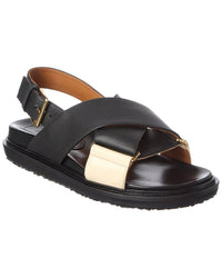 Marni Marni Crisscross Fussbet Leather Sandal
