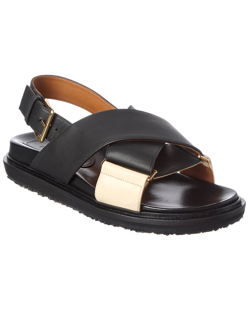 Marni Marni Crisscross Fussbet Leather Sandal