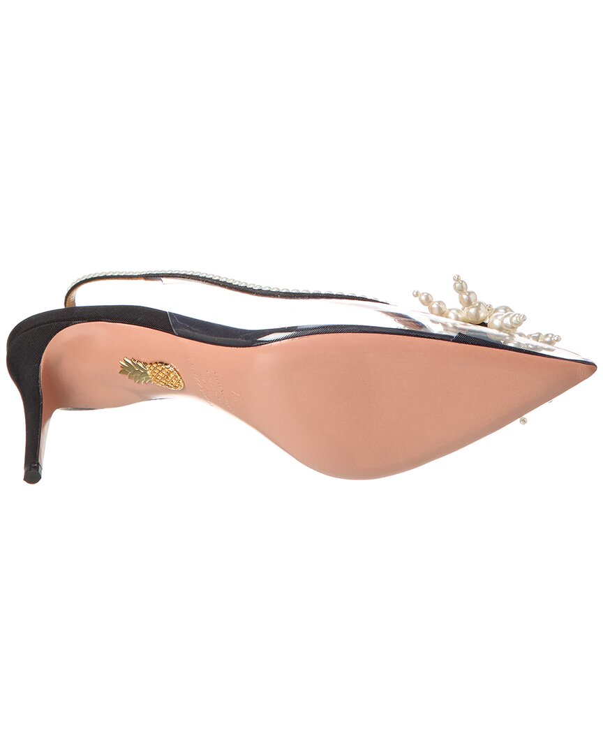 Aquazzura Vendome 75 Grosgrain & Vinyl Slingback Pump