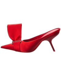 Ferragamo Asymmetric Bow Satin Pump