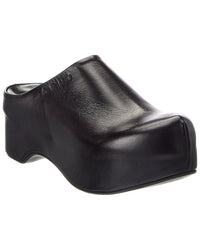 Marni Marni 75 Sabot Leather Clogs