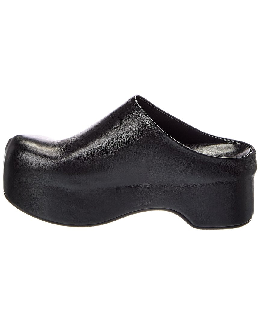 Marni Marni 75 Sabot Leather Clogs