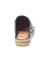 Valentino Valentino Vlogo Canvas & Leather Mule