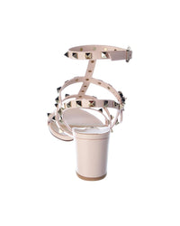 Valentino Valentino Rockstud Caged 60 Leather Ankle Strap Sandal