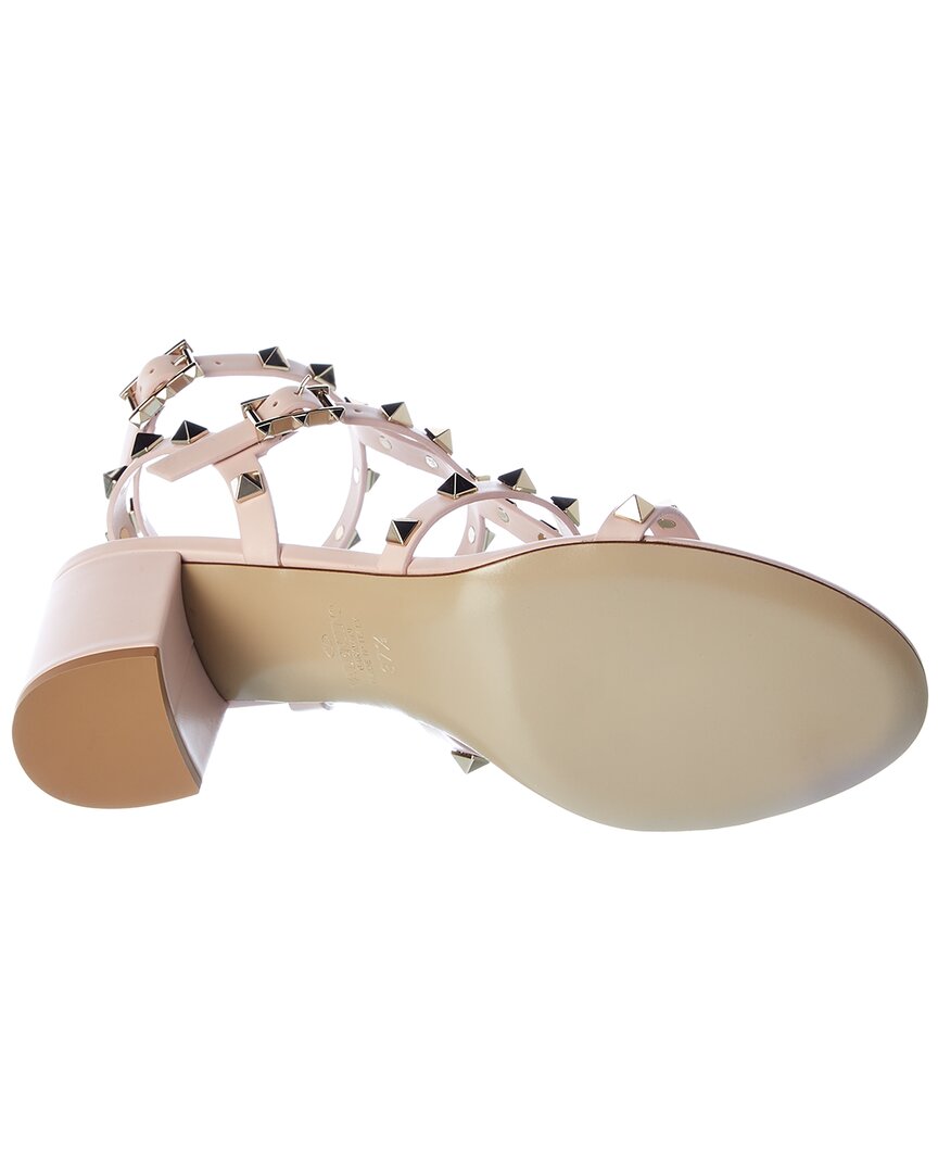 Valentino Valentino Rockstud Caged 60 Leather Ankle Strap Sandal