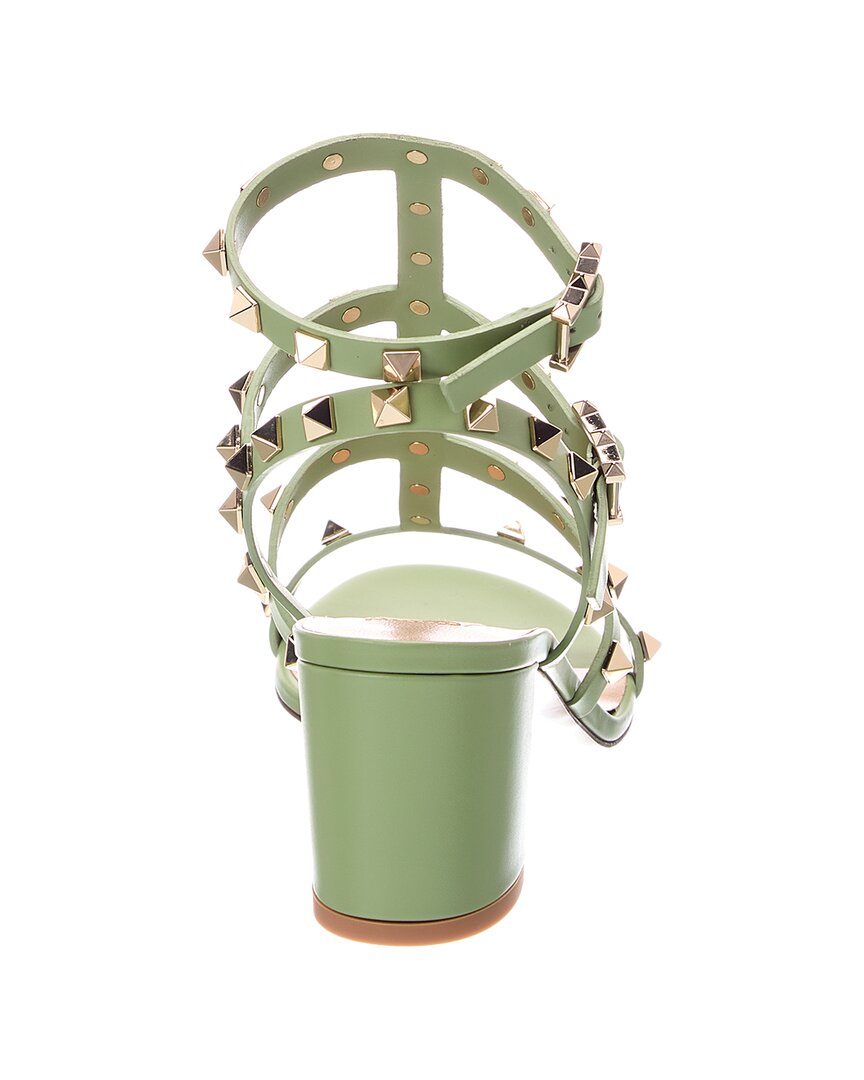 Valentino Valentino Rockstud Caged 64 Leather Ankle Strap Sandal