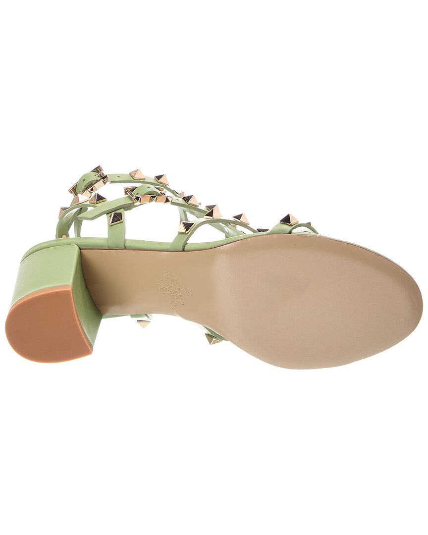 Valentino Valentino Rockstud Caged 64 Leather Ankle Strap Sandal