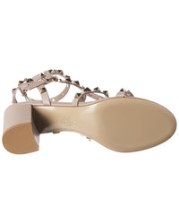 Valentino Valentino Rockstud Caged 60 Leather Ankle Strap Sandal