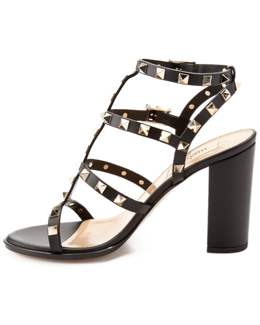 Valentino Valentino Rockstud Caged 90 Leather Ankle Strap Sandal