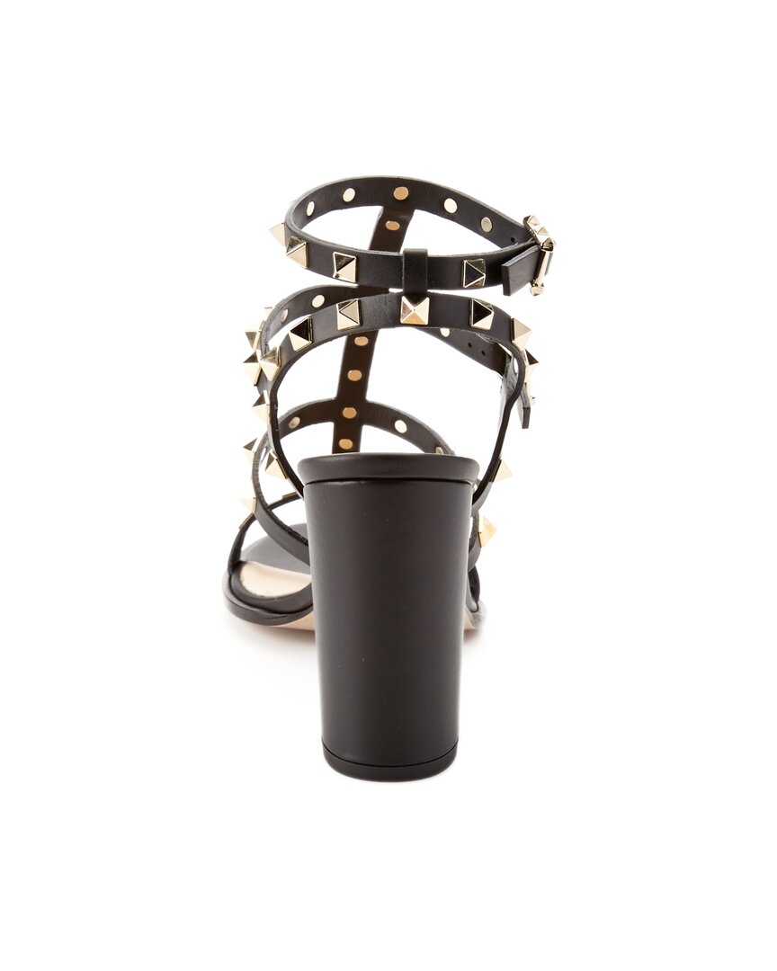 Valentino Valentino Rockstud Caged 90 Leather Ankle Strap Sandal