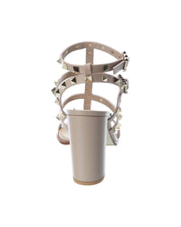 Valentino Valentino Rockstud Caged 90 Leather Ankle Strap Sandal