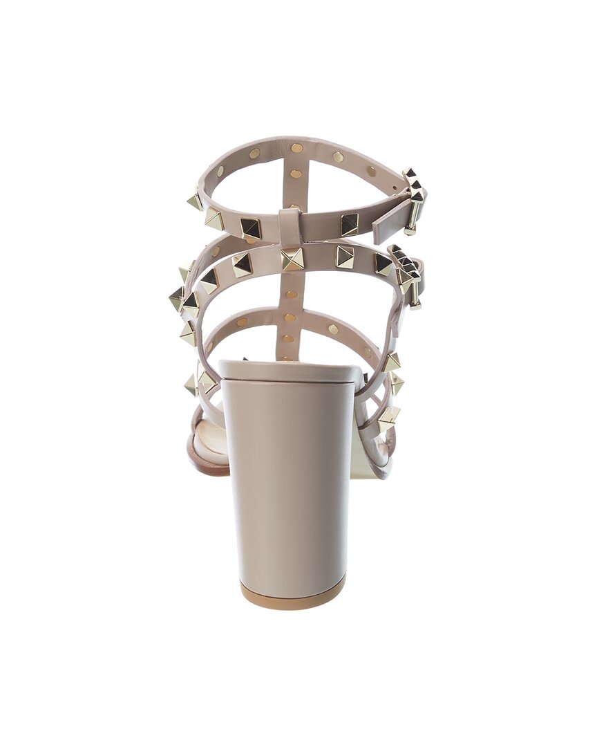 Valentino Valentino Rockstud Caged 90 Leather Ankle Strap Sandal