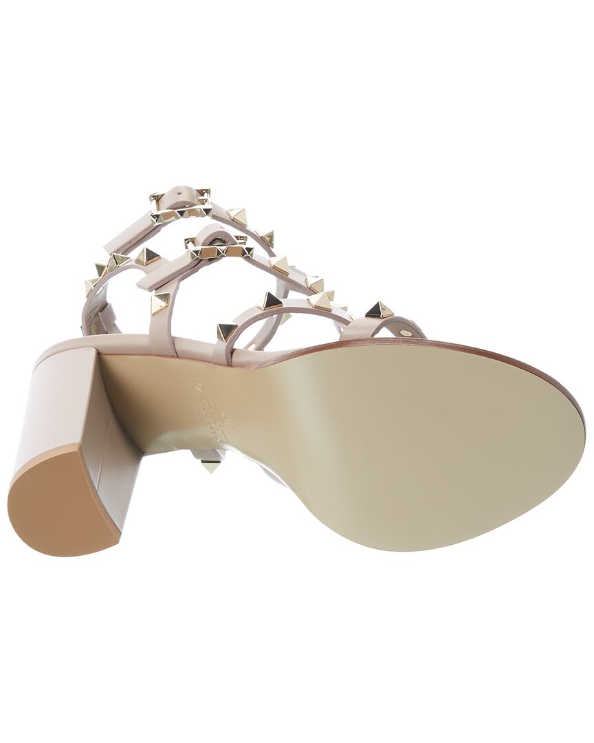Valentino Valentino Rockstud Caged 90 Leather Ankle Strap Sandal