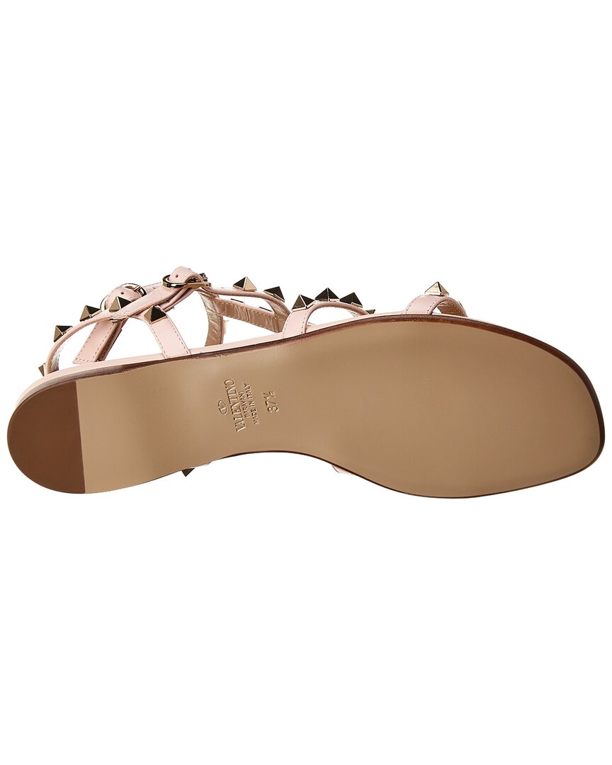 Valentino Valentino Rockstud Caged Leather Ankle Strap Sandal
