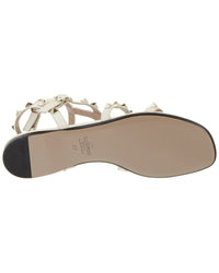 Valentino Valentino Rockstud Caged Leather Ankle Strap Sandal
