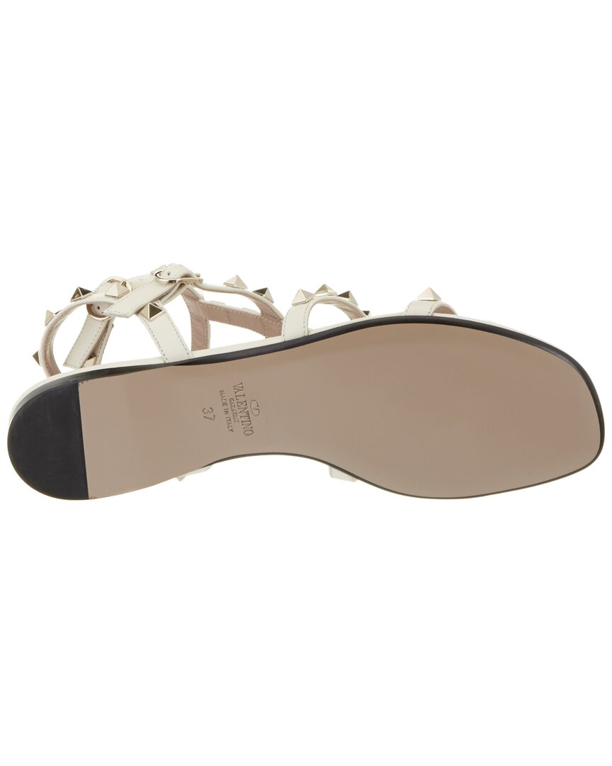 Valentino Valentino Rockstud Caged Leather Ankle Strap Sandal